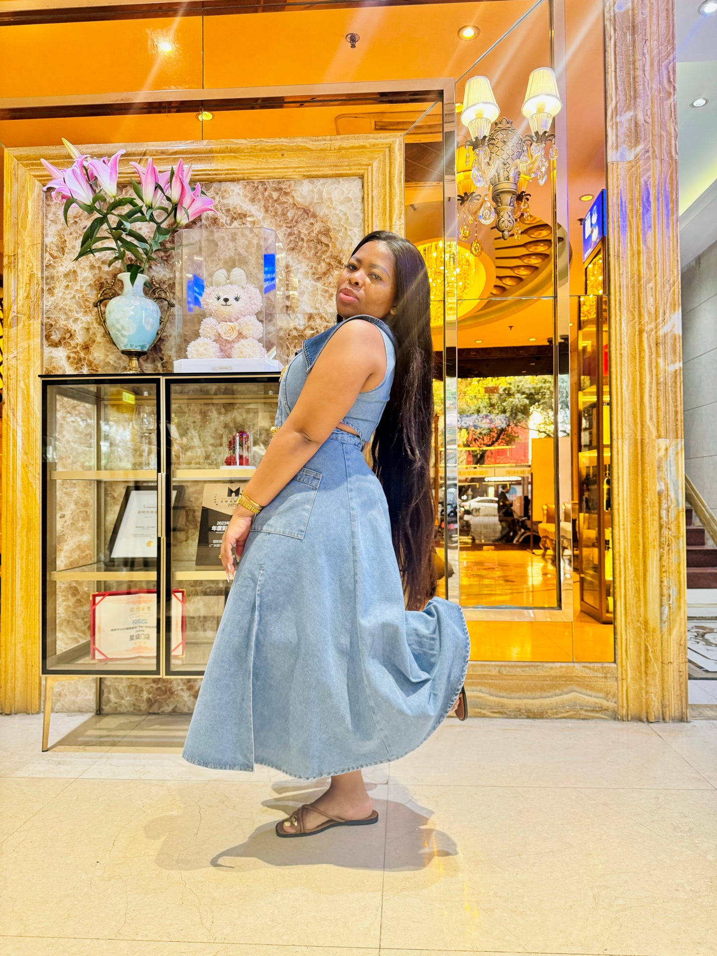 Denim dress