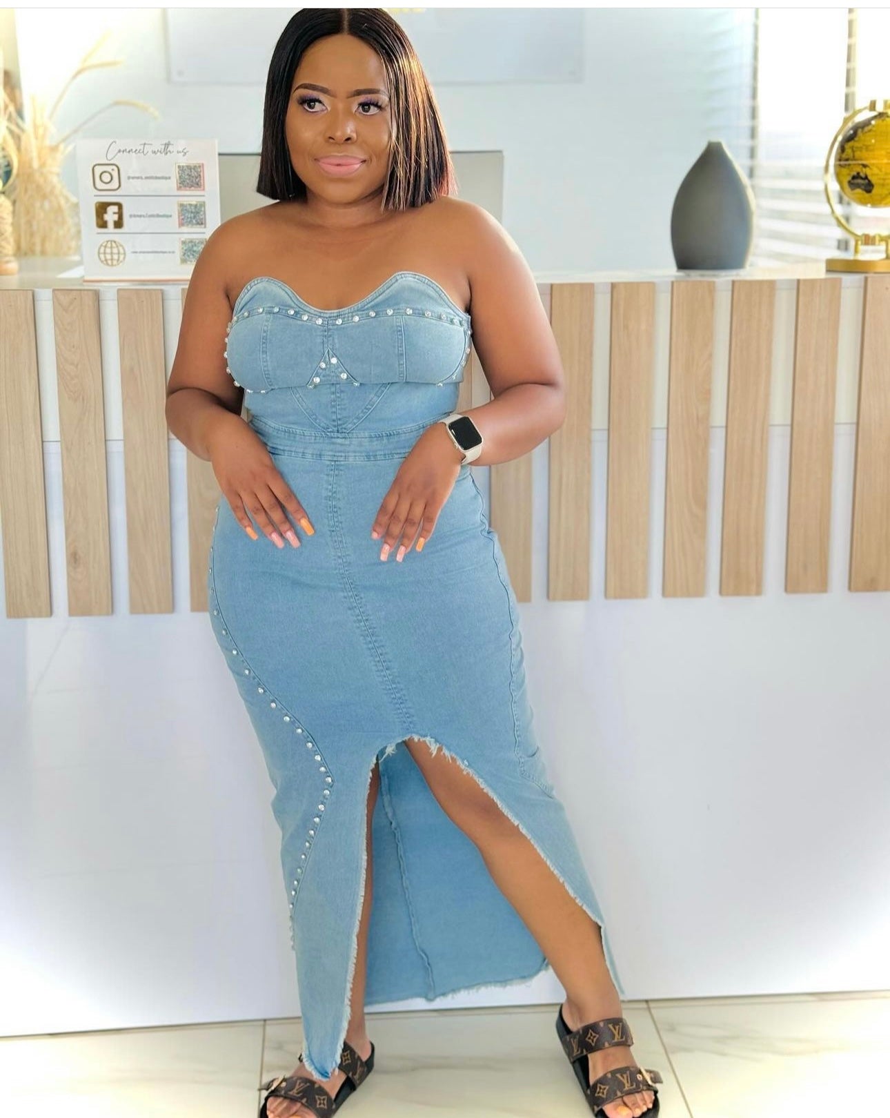 Denim dress