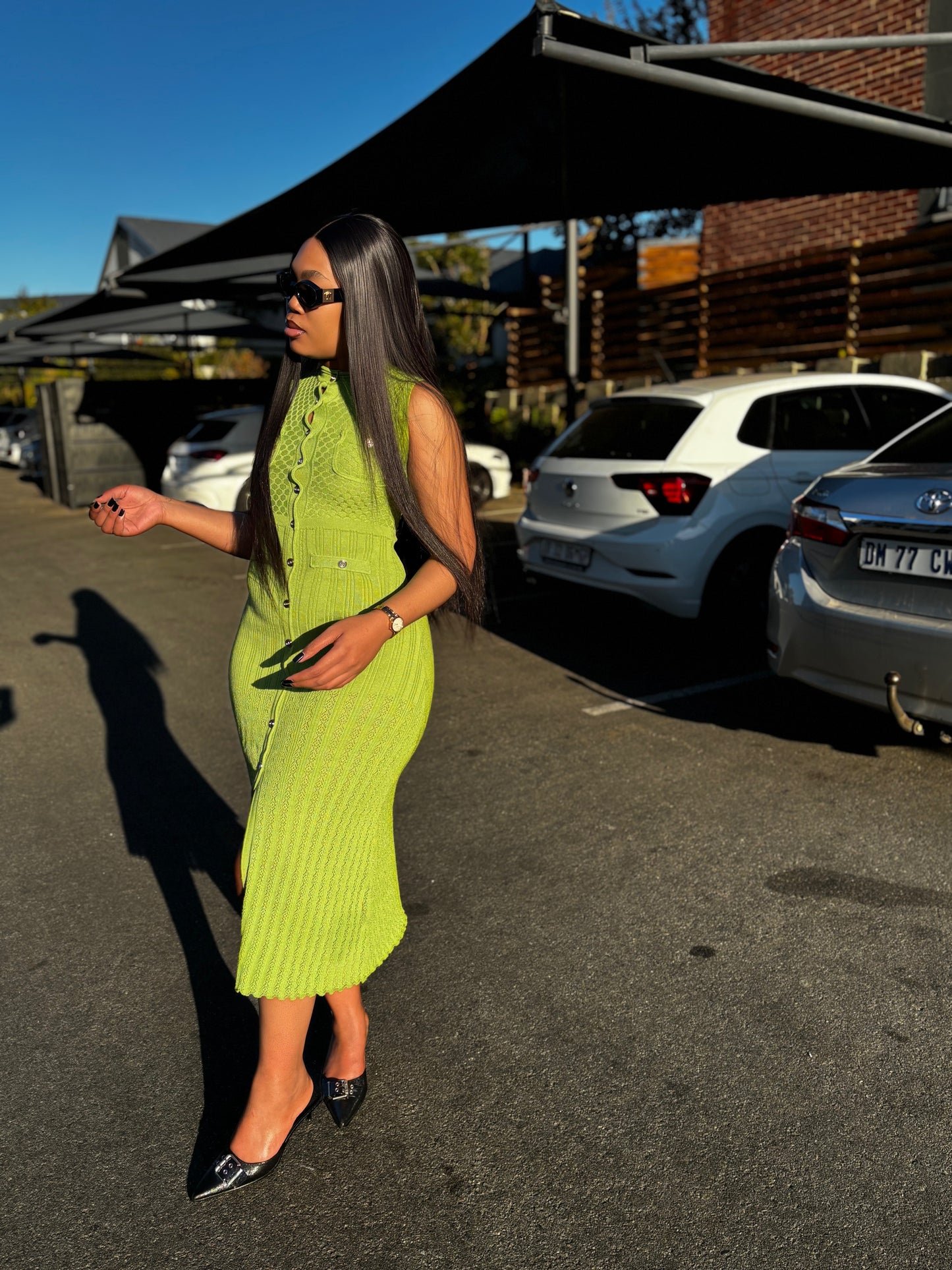 Green Knitted dress