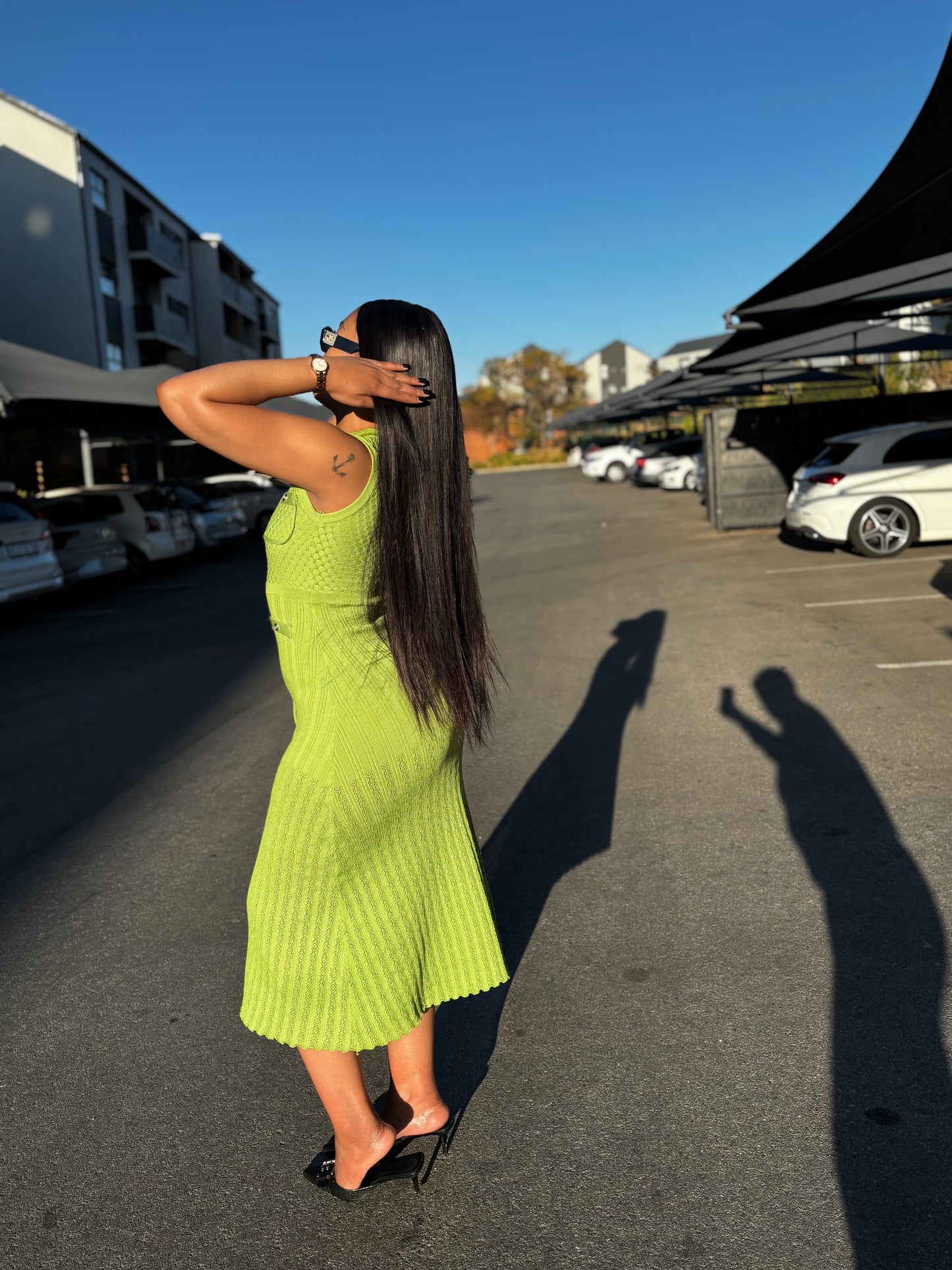 Green Knitted dress