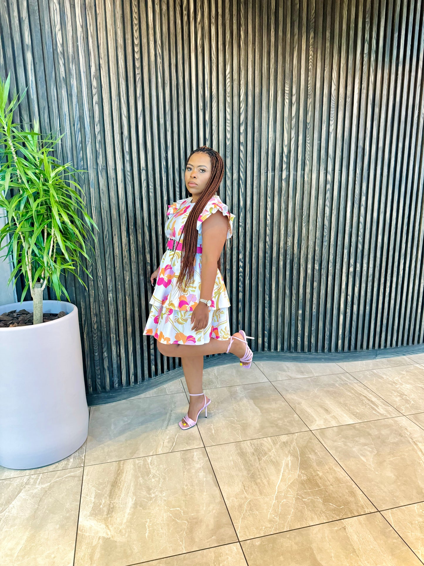 Blossom Bow Mini Dress