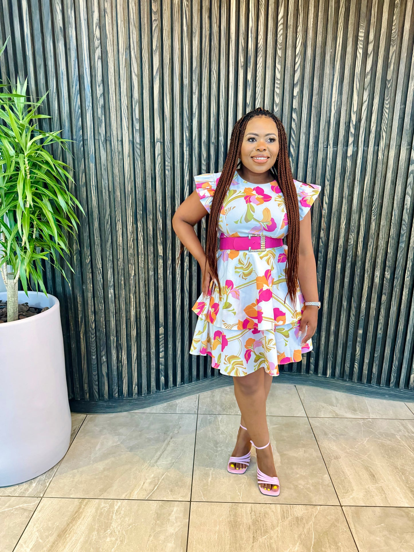 Blossom Bow Mini Dress