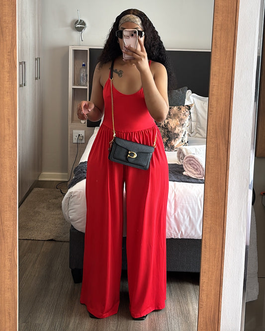 Fit sleeveless jumpsuit