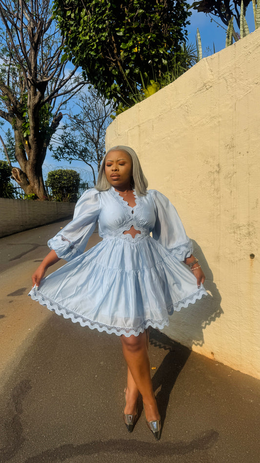 Stylish blue dress