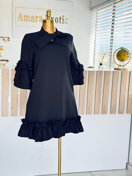 Dramatic black dress