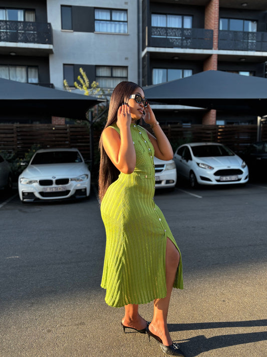 Green Knitted dress