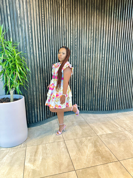 Blossom Bow Mini Dress